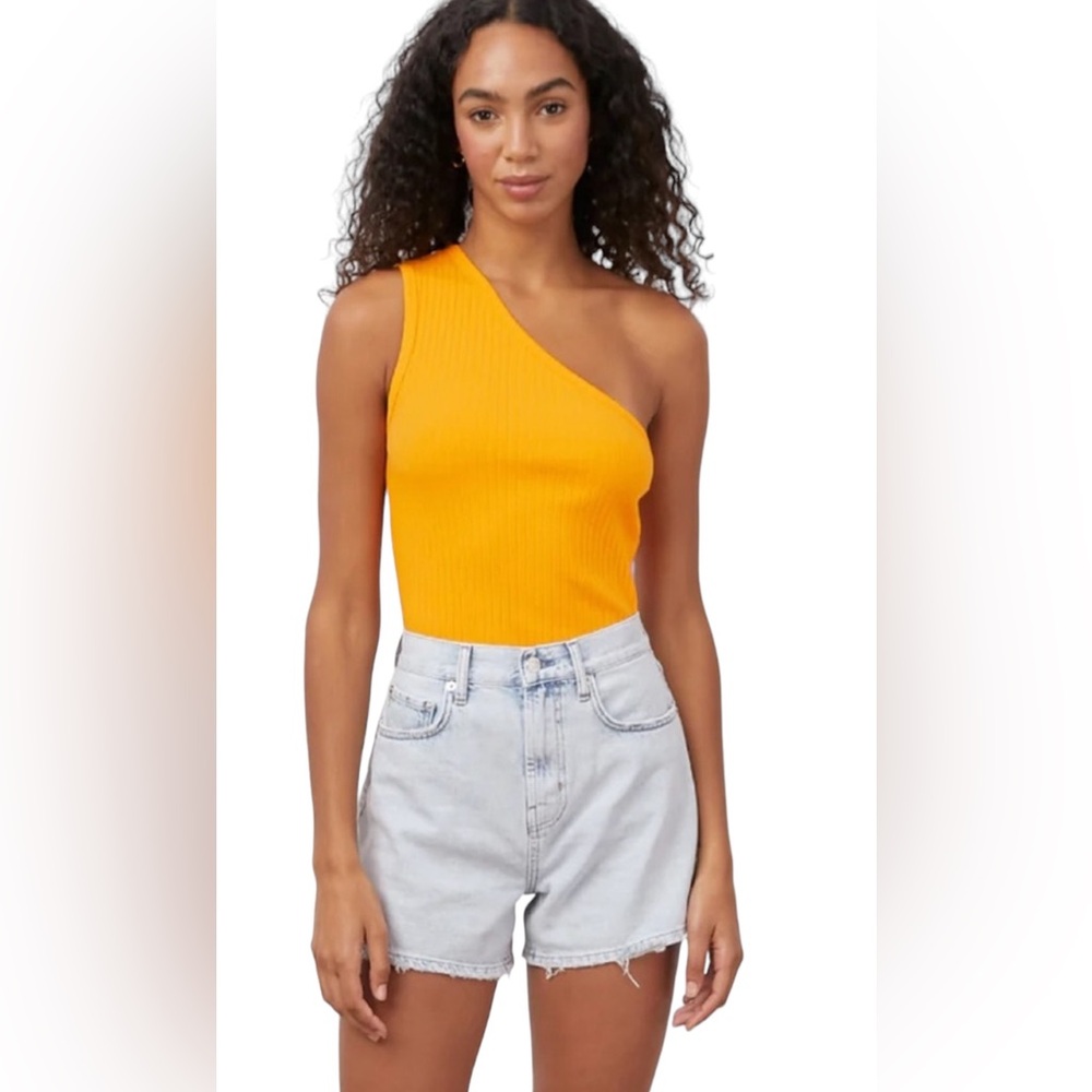 Rails Trea Marigold One Shoulder Sleeveless Tank Ribbed NWT Size XL